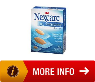 Described Nexcare Waterproof Clear Bandage Assorted Sizes, 50 Count Package
