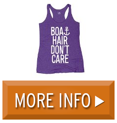 Boat Hair Dont Care Anchor Nautical Vacation Beach Yacht Cruise Ladies Tank Of